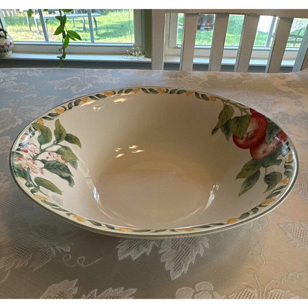 Avon Country Fruit 10" Serving Bowl Porcelain Julie Pople Pattern Vintage 1999